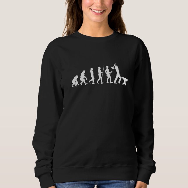 Sweatshirt Blacksmith Men Forger Pliers Anvil (Devant)