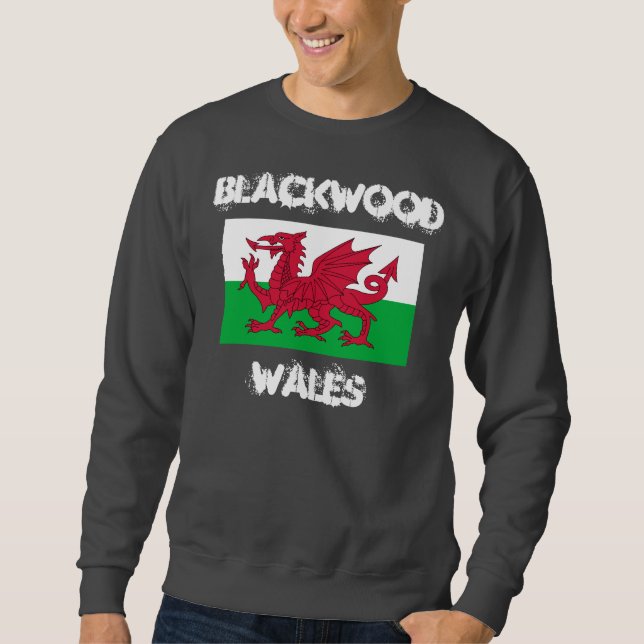 Sweatshirt Blackwood, Pays de Galles avec drapeau gallois (Devant)