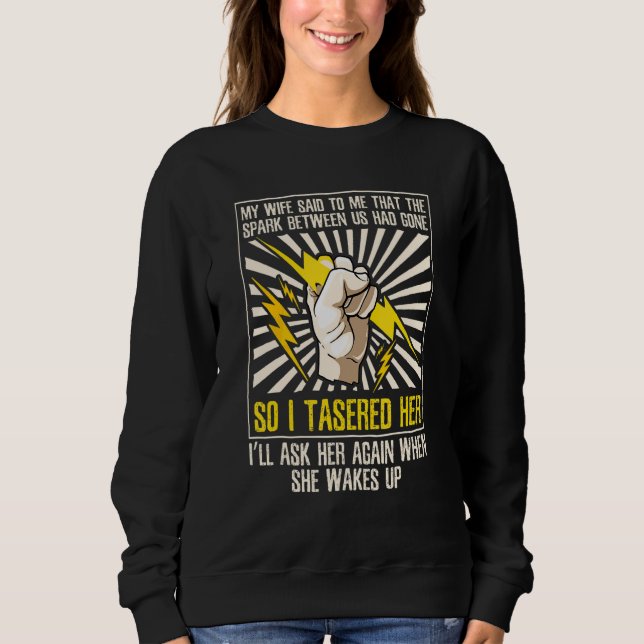 Sweatshirt Blague de mariage d'ingénieur électricien   Constr (Devant)
