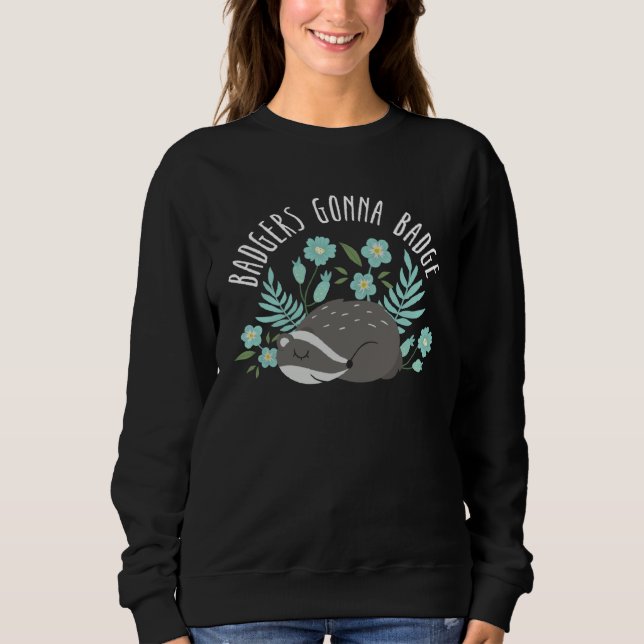 Sweatshirt Blaireau ratel  Faune Animal Ratel  11 (Devant)