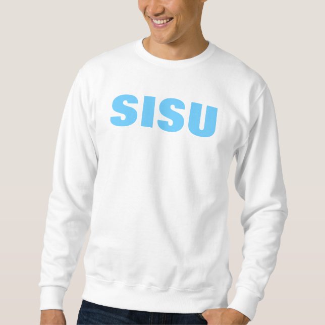 Sweatshirt blanc de SISU (fierté finlandaise) (Devant)