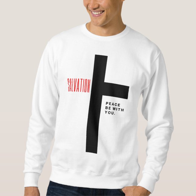 Sweatshirt blanc du salut (Devant)