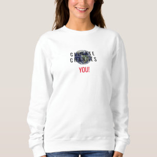 Sweatshirt Blanc Message de Sensibilisation au Cha