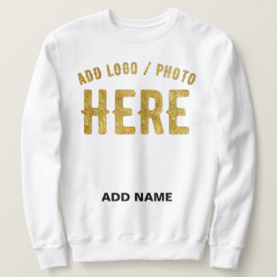 SWEATSHIRT BLANC PERSONNALISABLE MODERNE DE MARQUE VÉRIFIÉ ST