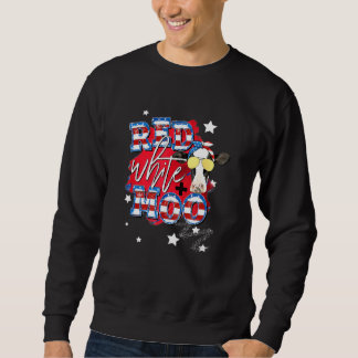 Sweatshirt Blanc Rouge Et Moo