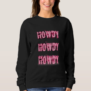 Sweatshirt Blanc vintage howdy rodéo western country sudiste