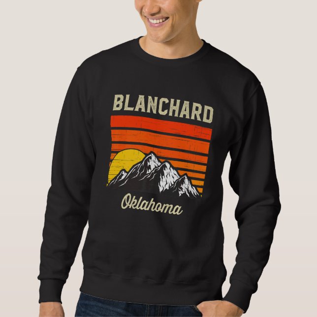 Sweatshirt Blanchard Oklahoma Retro City State Vintage Usa (Devant)