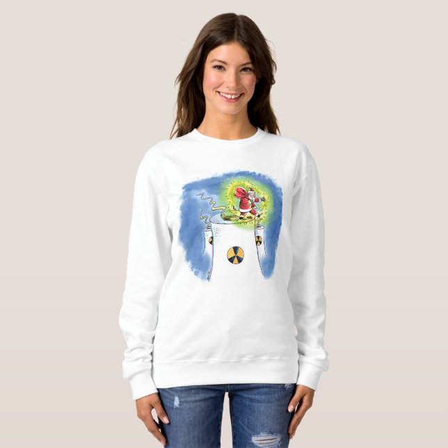 Sweatshirt blanche de Santa Claus (Devant entier)
