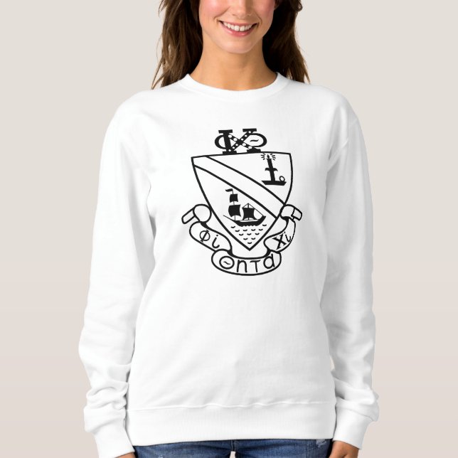 Sweatshirt Blason de Phi Chi Theta | N&B (Devant)