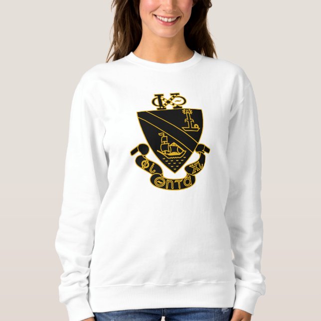 Sweatshirt Blason de Phi Chi Theta | Or et Noir (Devant)