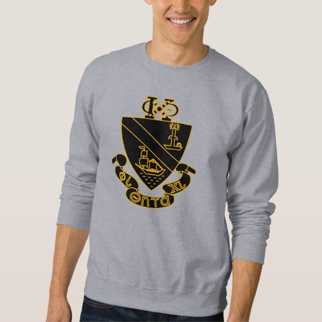 Sweatshirt Blason de Phi Chi Theta | Or et Noir (Devant)