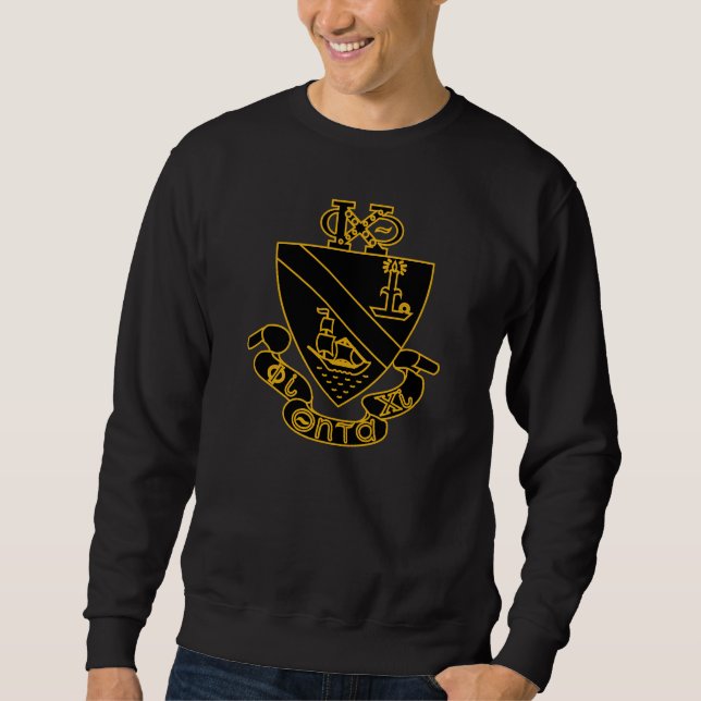 Sweatshirt Blason de Phi Chi Theta | Or et Noir (Devant)