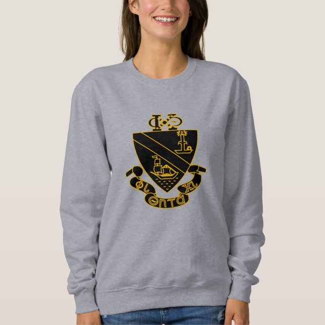 Sweatshirt Blason de Phi Chi Theta | Or et Noir (Devant)