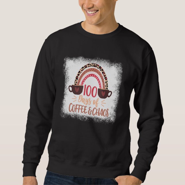 Sweatshirt Bleached 100 Jours De Café Chao 100E Jour De Scho (Devant)