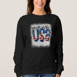 Sweatshirt Bleached Fabriqué Aux Etats-Unis Drapeau Américain