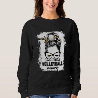 Sweatshirt Bleached Loud & Fiers Volleyball Mommy Life Jeu D