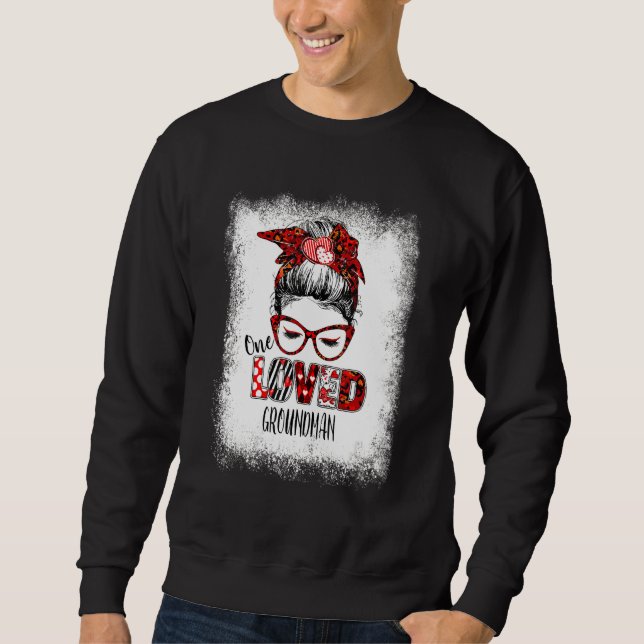 Sweatshirt Bleached Messy Bun One Lovedground man Valentine (Devant)