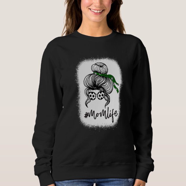 Sweatshirt Bleached Messy Cheveux Portant des lunettes de sol (Devant)