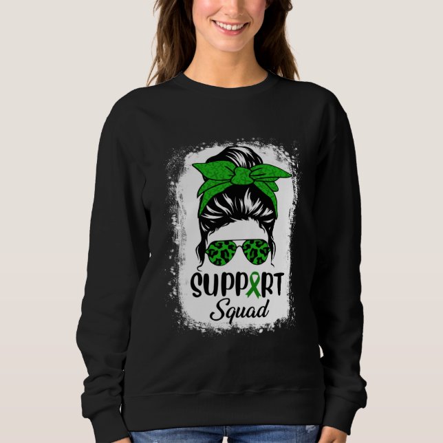 Sweatshirt Bleached Support Messy Bun Cerebral Palsy CP Aware (Devant)