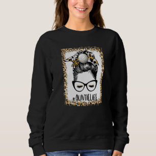 Sweatshirt Bleached Volleyball Auntie Messy Bun Jour Jeu Moth