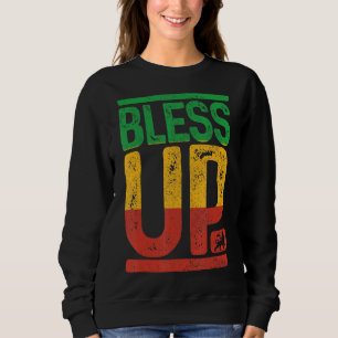 Sweatshirt Bless Up Reggae Music Rastafari Lion De Judah Rast