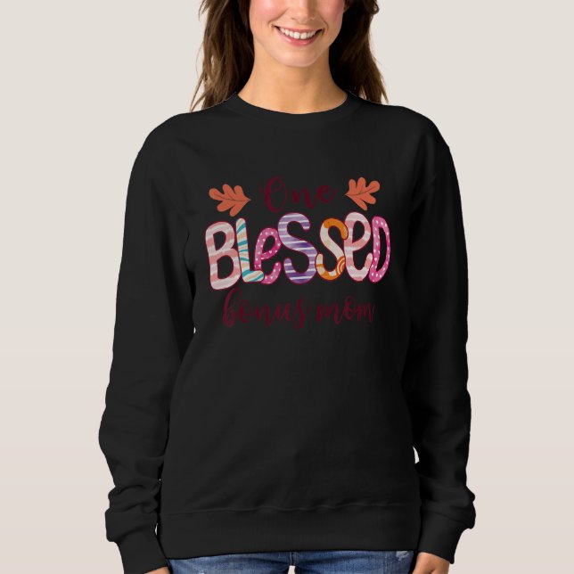 Sweatshirt Blessé Bonus Maman Leopard Messy Bun Lunettes de s (Devant)