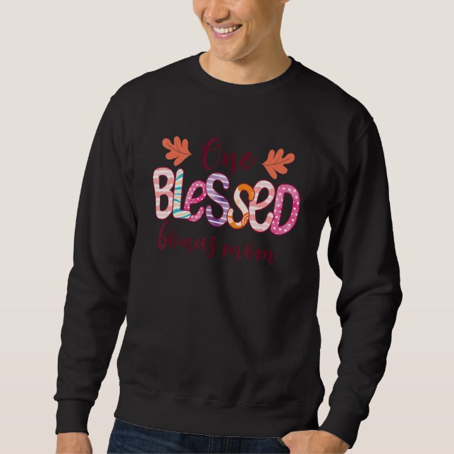 Sweatshirt Blessé Bonus Maman Leopard Messy Bun Lunettes de s (Devant)