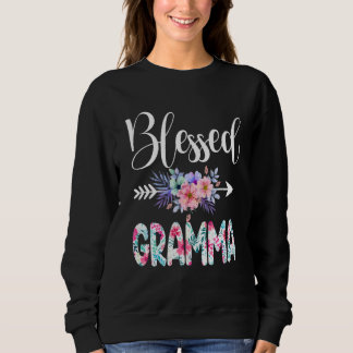 Sweatshirt Blessé Gramma Floral Great Mothers Day