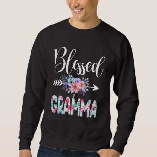 Sweatshirt Blessé Gramma Floral Great Mothers Day