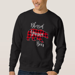 Sweatshirt Blessé Ours Gamma Rouge Buffalo Check Plaid Grand-