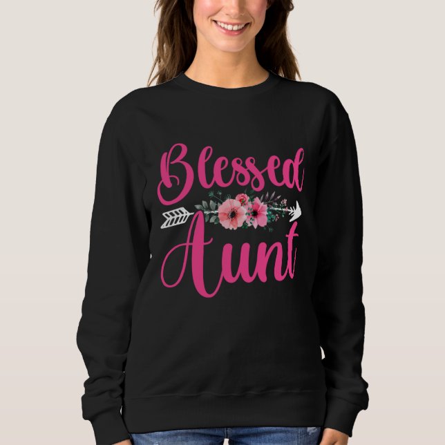 Sweatshirt Blessed Aunt  Mother s Day Blessed Auntie Sister M (Devant)