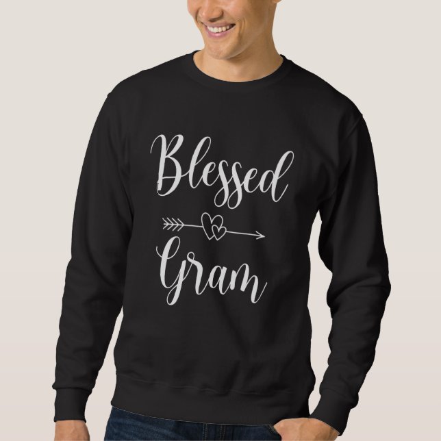 Sweatshirt Blessed Gram Grand-mère Fête des Mères (Devant)