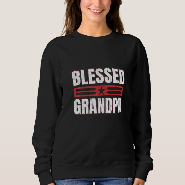Sweatshirt Blessed Grandpa  Grandfather  Graphic (Devant)