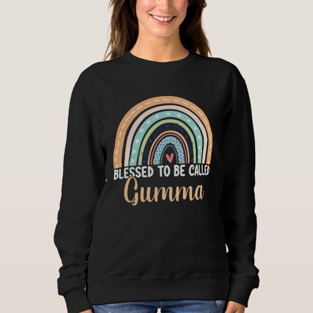 Sweatshirt Blessed To Be Called Gumma Rainbow Mothers Day Gum (Devant)
