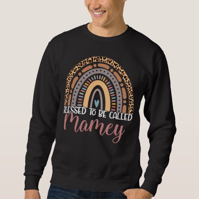 Sweatshirt Blessed To Be Called Mamey Rainbow Leopard Mamey W (Devant)