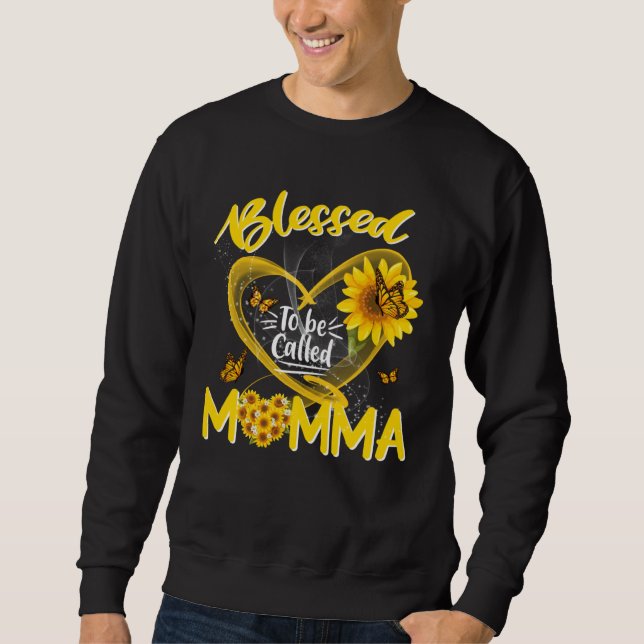 Sweatshirt Blessed To Be Called Momma Cute Sunflower Mother s (Devant)