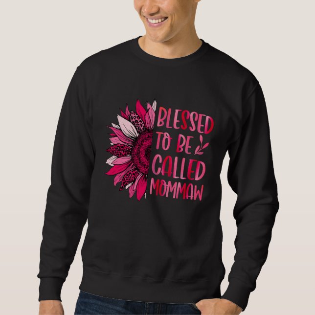 Sweatshirt Blessed To Be Called Mommaw Cute Floral Women Moth (Devant)