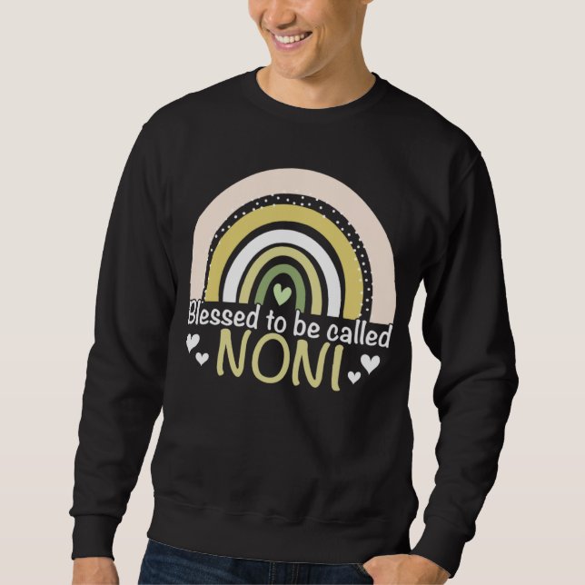 Sweatshirt Blessed To Be Called Noni Boho Rainbow Mother s Da (Devant)