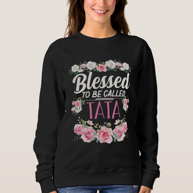Sweatshirt Blessed To Be Called Tata Christmas Grandma Grandm (Devant)