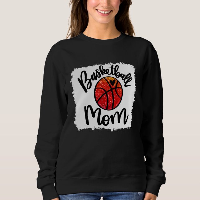 Sweatshirt Bleu Basketball Maman Jour de jeu (Devant)