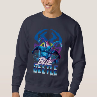 Sweatshirt Bleu Beetle Rétrowave Ville coucher du soleil