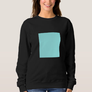 Sweatshirt Bleu clair Turquoise Solide Couleur Simple Plai Co