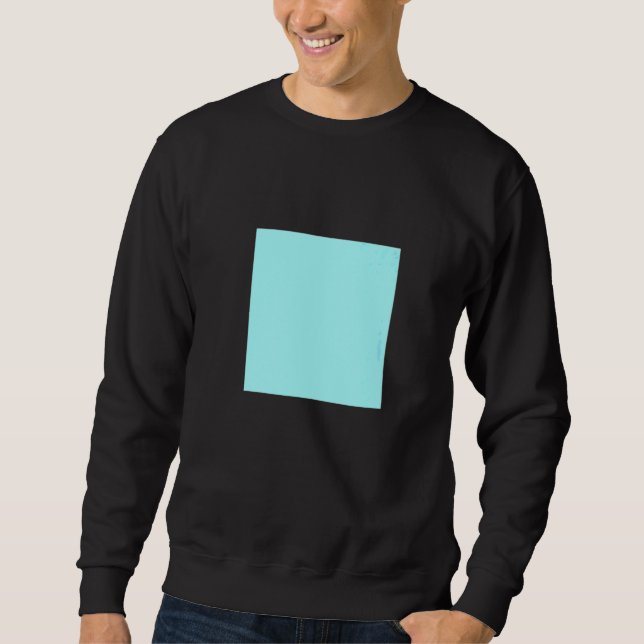 Sweatshirt Bleu clair Turquoise Solide Couleur Simple Plai Co (Devant)