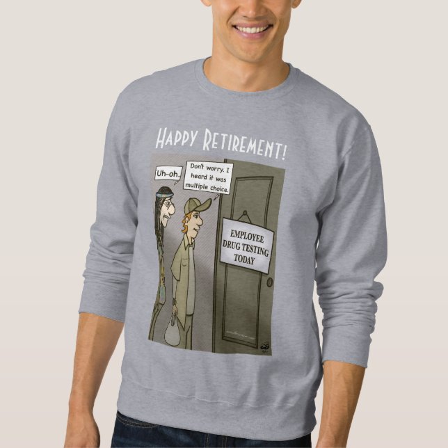 Sweatshirt bleu de la marine masculine (Devant)