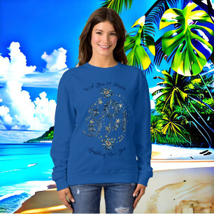 Sweatshirt Bleu étincelant Parties scintillant du Nouvel An É
