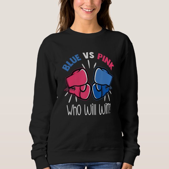 Sweatshirt Bleu Vs Rose Qui Gagnera Drôle Attendu Parent B (Devant)