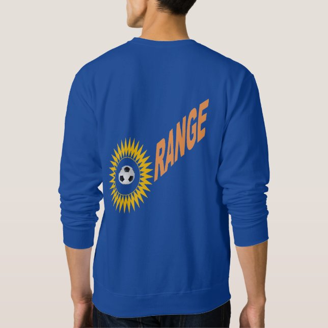 Sweatshirt bleue dos DESIGN  SUN  ORANGE SPORT (Dos)