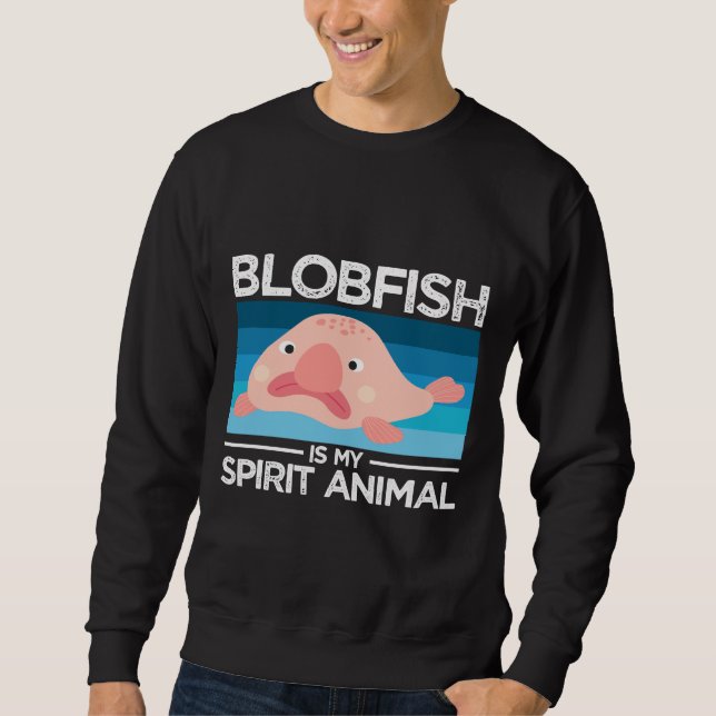 Sweatshirt Blobfish est mon esprit Animal Blobfish favori (Devant)