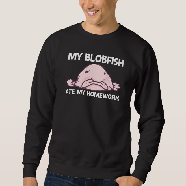 Sweatshirt Blobfish pour enfants garçons poisson de mer profo (Devant)