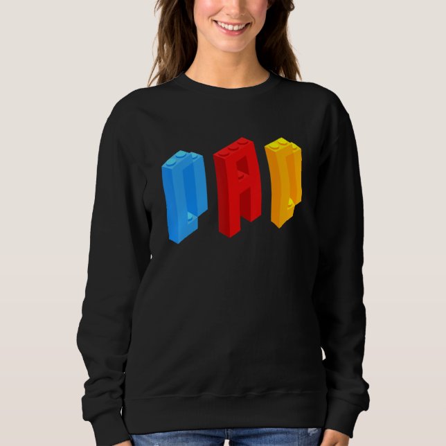 Sweatshirt Blocks Master Papa Brick Builder Cool Builder Papa (Devant)